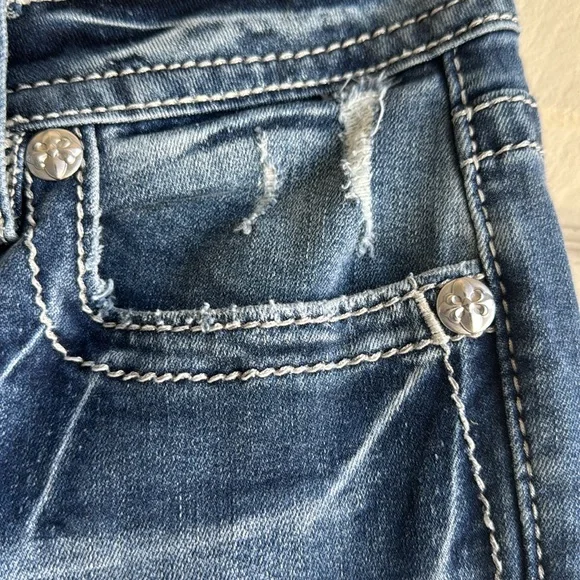 Miss Me Georgie Fleur Blue Boot Cut Jeans. New. - Picture 6 of 7